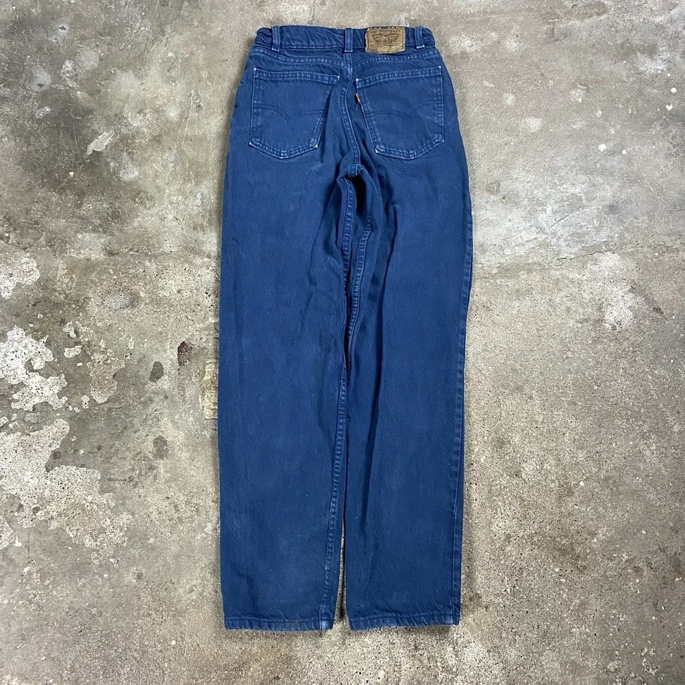 Vintage 90s Levi's 560 Jeans Youth Size 27x30 Blue Denim Orange Tab Comfort Fit